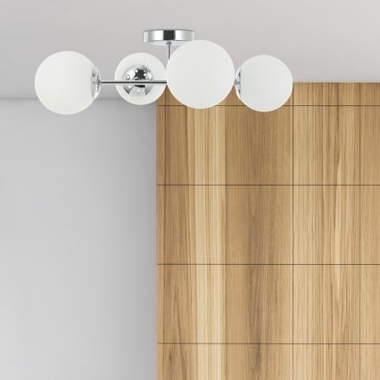Flush-mounted chandelier MADDIE 4xE14/5W/230V polished chrome