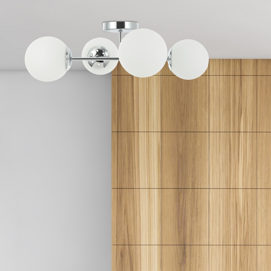 Flush-mounted chandelier MADDIE 4xE14/5W/230V polished chrome