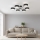Flush-mounted chandelier MAGA 6xE14/10W/230V black