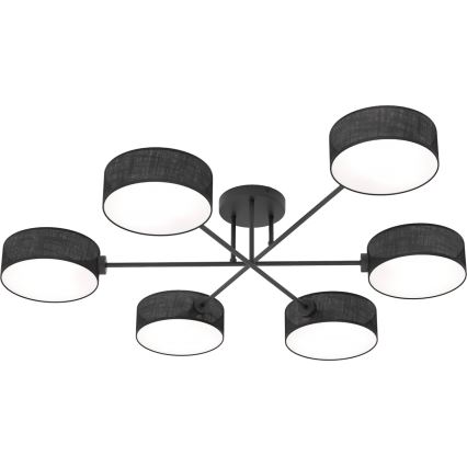 Flush-mounted chandelier MAGA 6xE14/10W/230V black