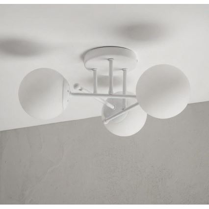 Flush-mounted chandelier MALENA 3xE14/5W/230V white