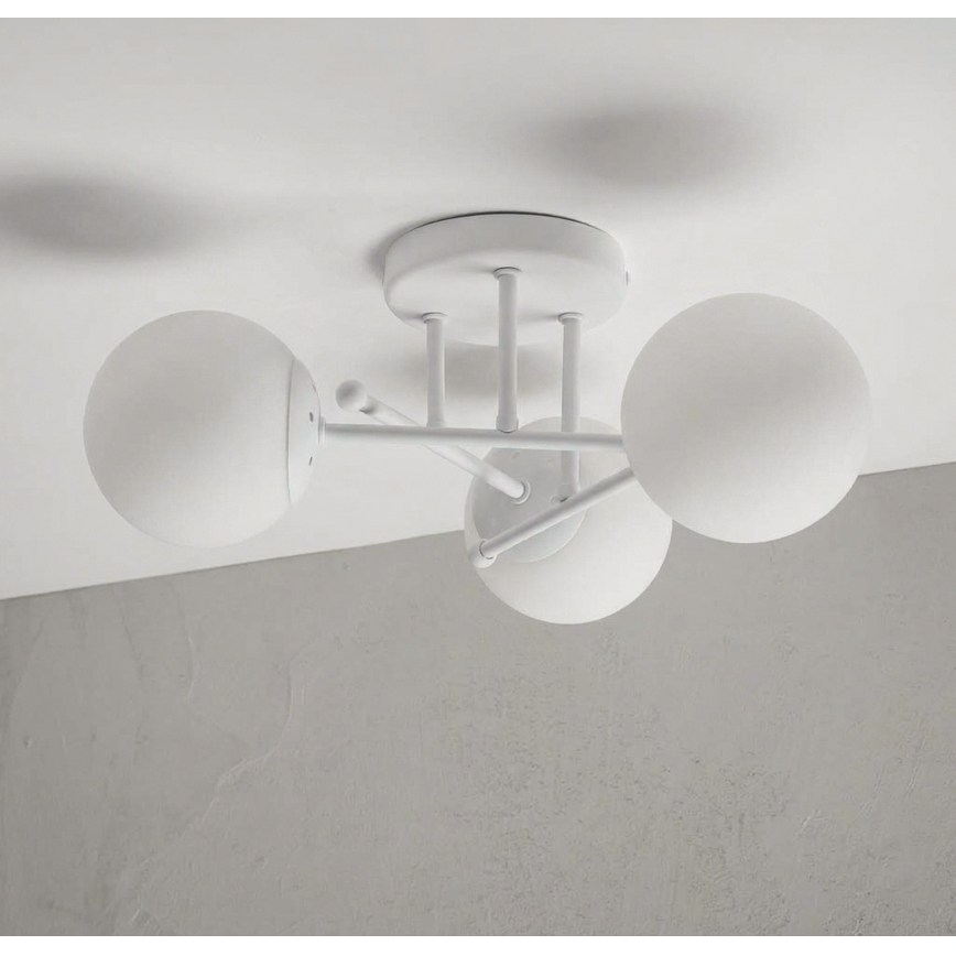 Flush-mounted chandelier MALENA 3xE14/5W/230V white