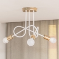Flush-mounted chandelier OXFORD 3xE27/15W/230V gold/white