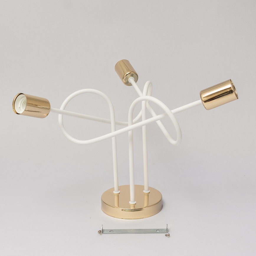 Flush-mounted chandelier OXFORD 3xE27/15W/230V gold/white