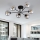 Flush-mounted chandelier ROMA 6xE14/10W/230V black/smoked