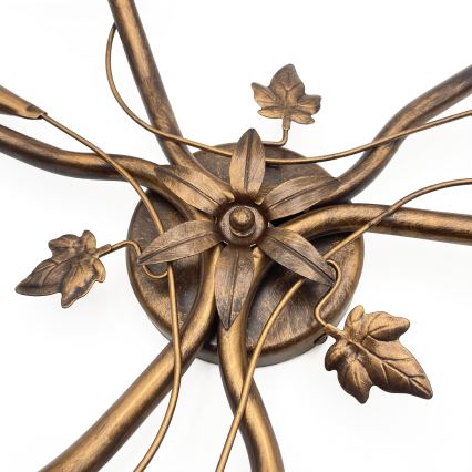 Flush-mounted chandelier ROZETA 3xE14/40W/230V bronze finish