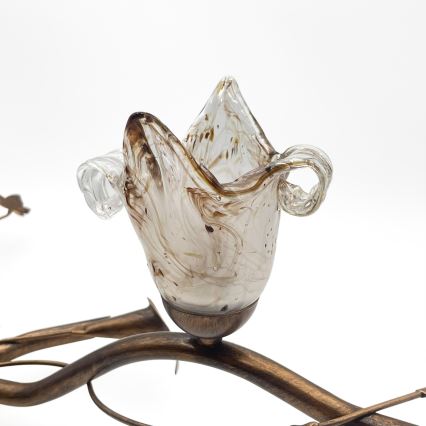 Flush-mounted chandelier ROZETA 3xE14/40W/230V bronze finish