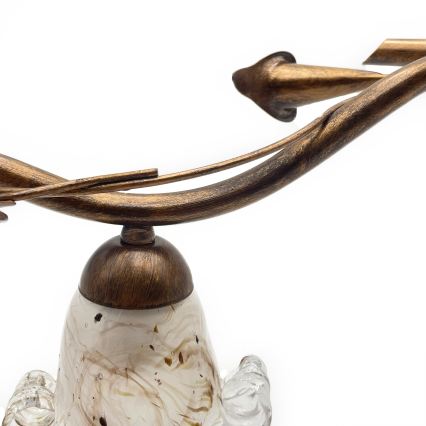 Flush-mounted chandelier ROZETA 3xE14/40W/230V bronze finish