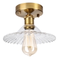Flush-mounted chandelier TRISH 1xE27/15W/230V gold/clear