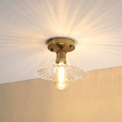 Flush-mounted chandelier TRISH 1xE27/15W/230V gold/clear