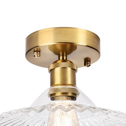 Flush-mounted chandelier TRISH 1xE27/15W/230V gold/clear