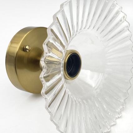 Flush-mounted chandelier TRISH 1xE27/15W/230V gold/clear