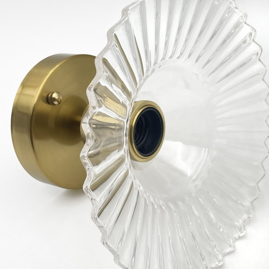 Flush-mounted chandelier TRISH 1xE27/15W/230V gold/clear