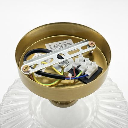 Flush-mounted chandelier TRISH 1xE27/15W/230V gold/clear