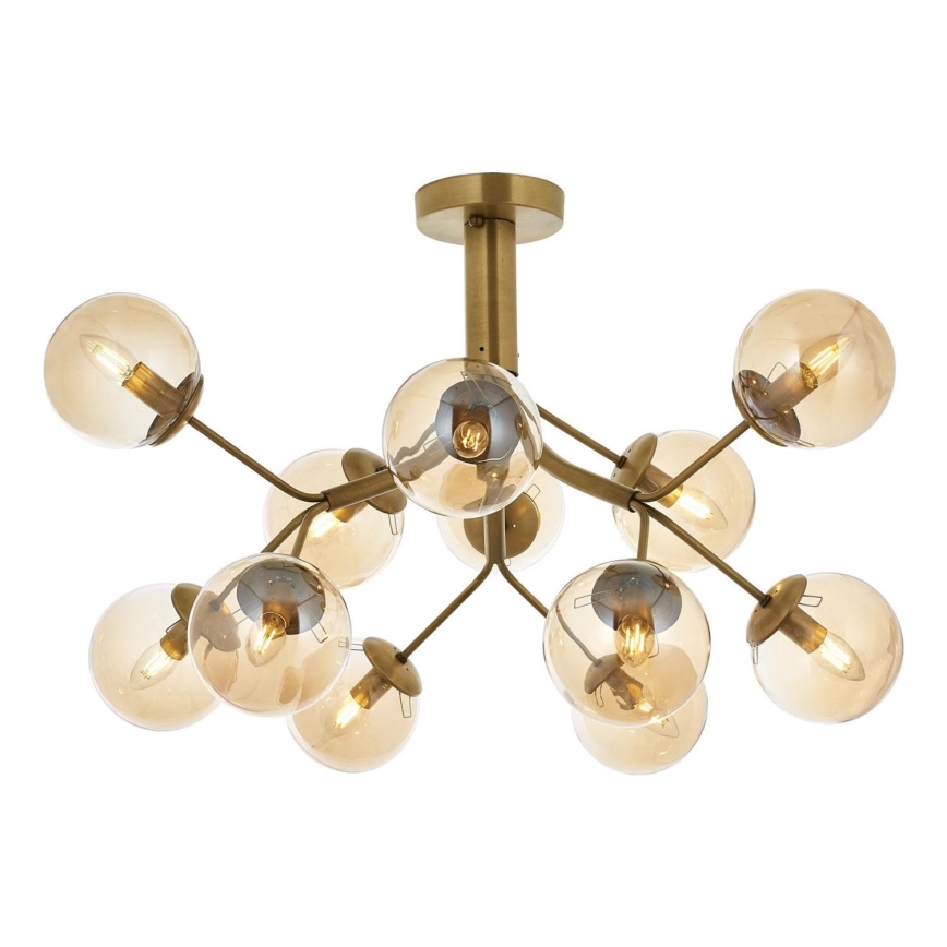 Flush-mounted chandelier VARANA 12xE14/40W/230V, bronze finish