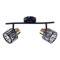 Flush-mounted chandelier ZAHARA 2xE27/10W/230V black