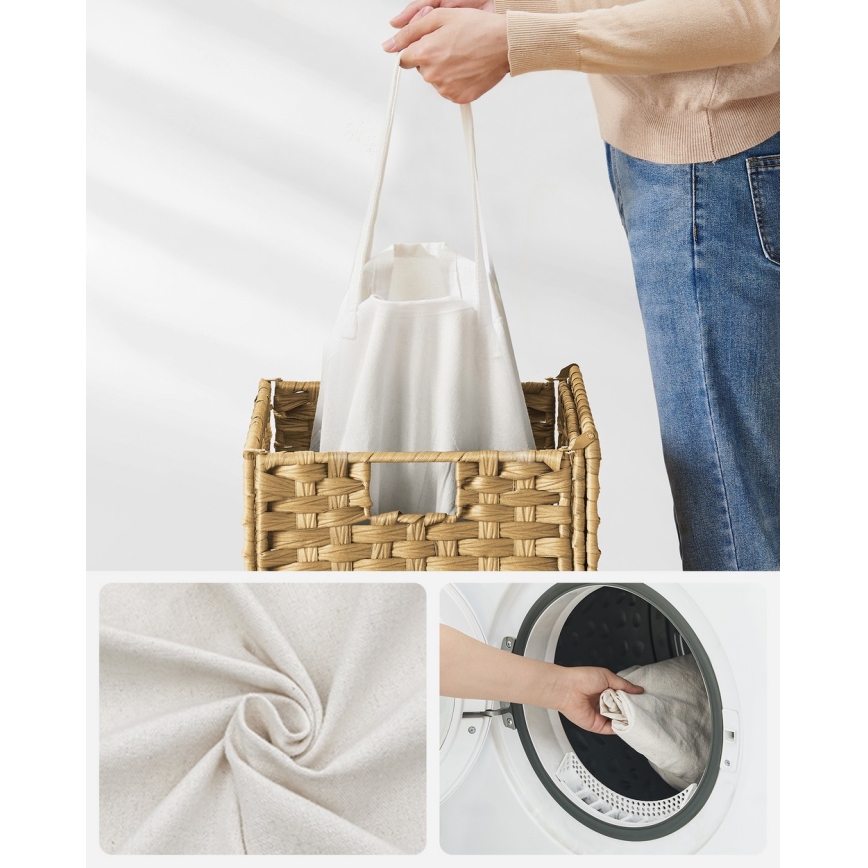 FLYN Rattan Laundry Basket