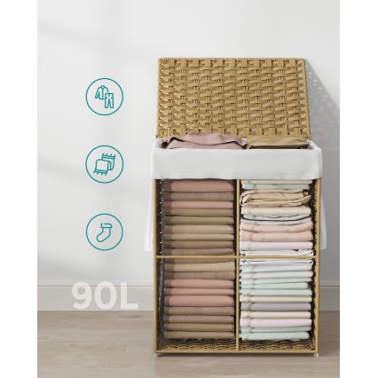 FLYN Rattan Laundry Basket