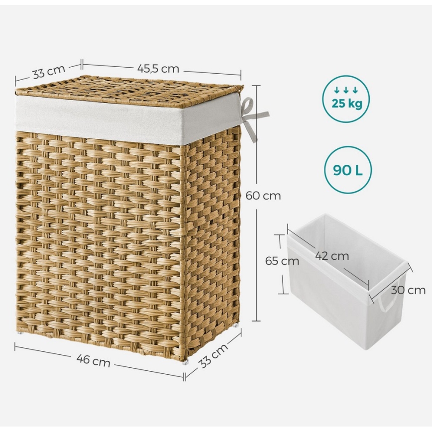 FLYN Rattan Laundry Basket