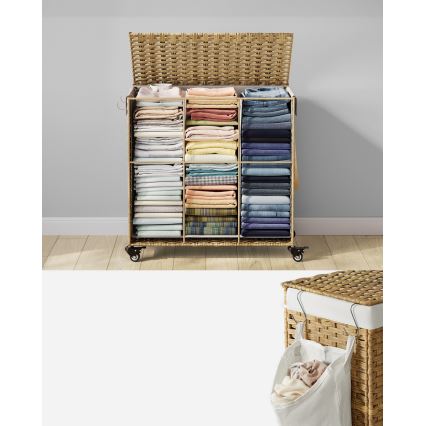 FLYN Rattan Laundry Hamper