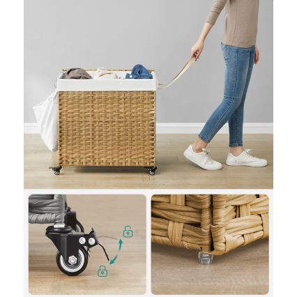 FLYN Rattan Laundry Hamper