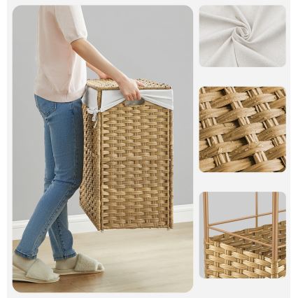 FLYN Rattan Laundry Hamper