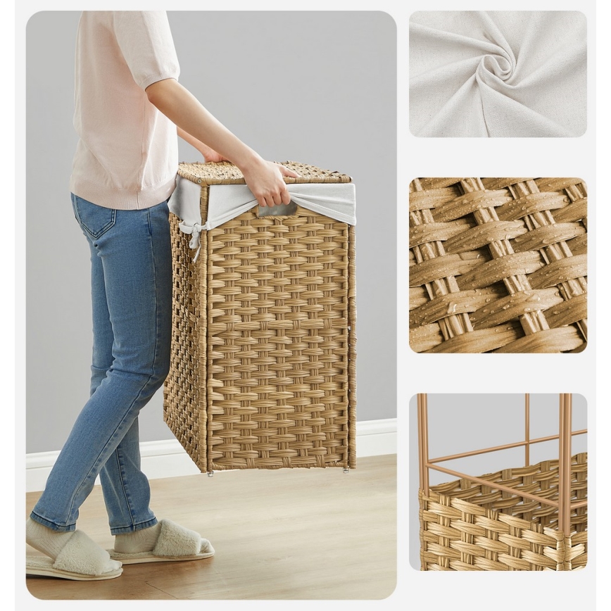 FLYN Rattan Laundry Hamper
