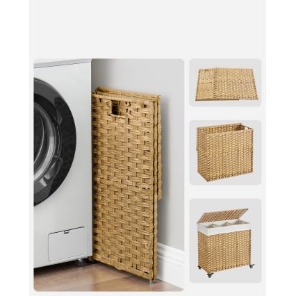 FLYN Rattan Laundry Hamper