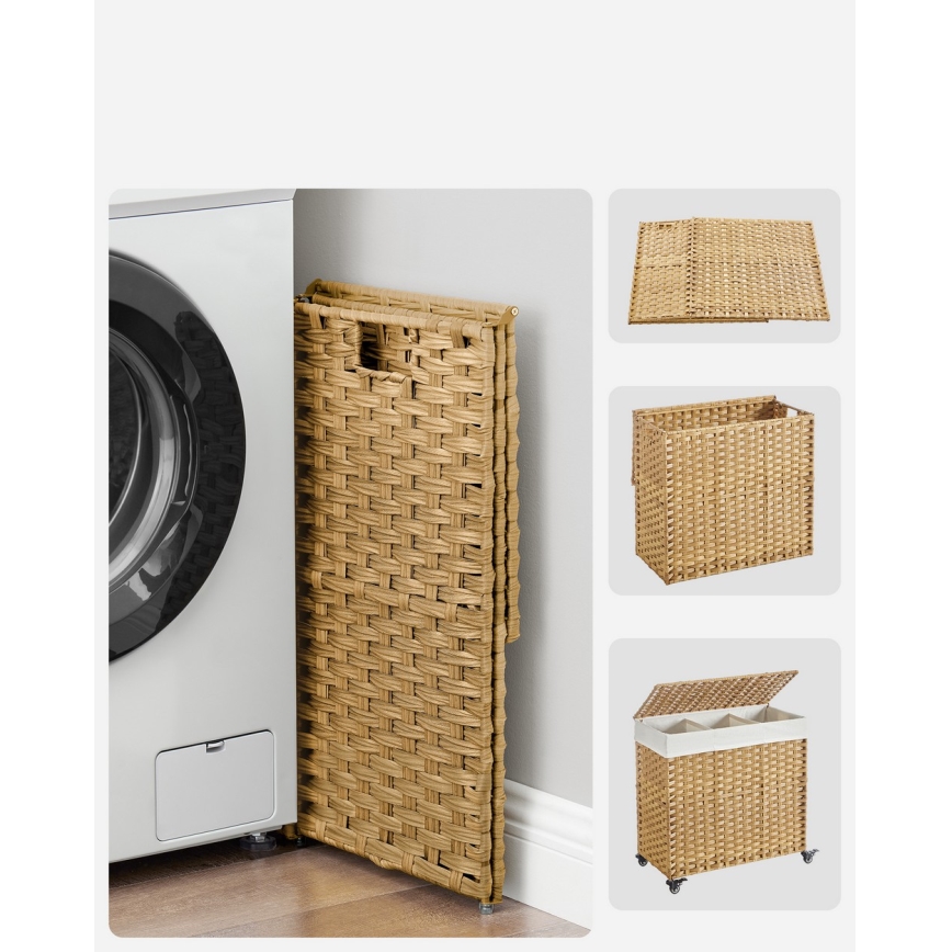 FLYN Rattan Laundry Hamper