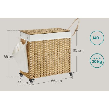 FLYN Rattan Laundry Hamper
