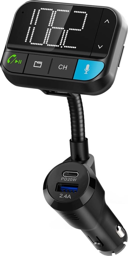 FM car transmitter with hands-free function