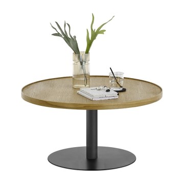 FOCUS Coffee Table Ø 80 cm Oak/Black