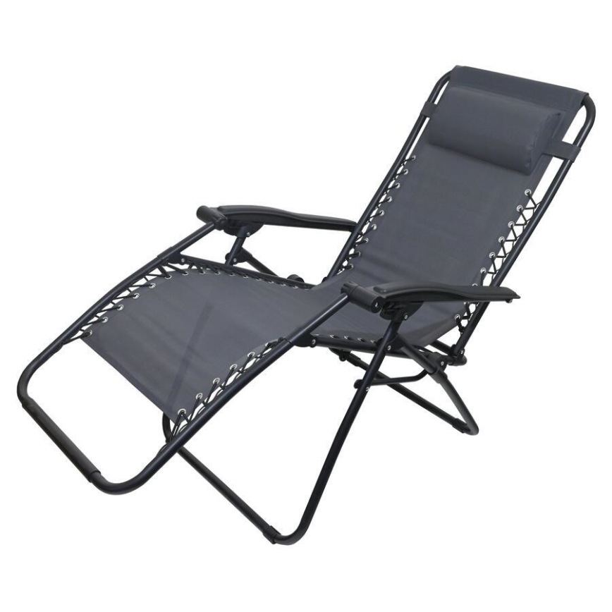 Foldable adjustable chair grey