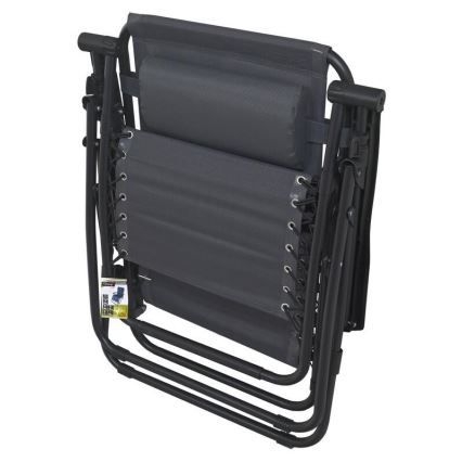 Foldable adjustable chair grey