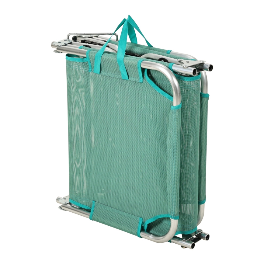 Foldable adjustable sun lounger SUNO 56x190 cm turquoise