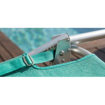 Foldable adjustable sun lounger SUNO 56x190 cm turquoise