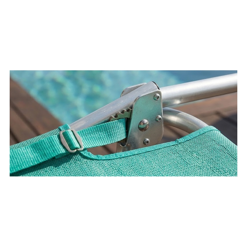 Foldable adjustable sun lounger SUNO 56x190 cm turquoise