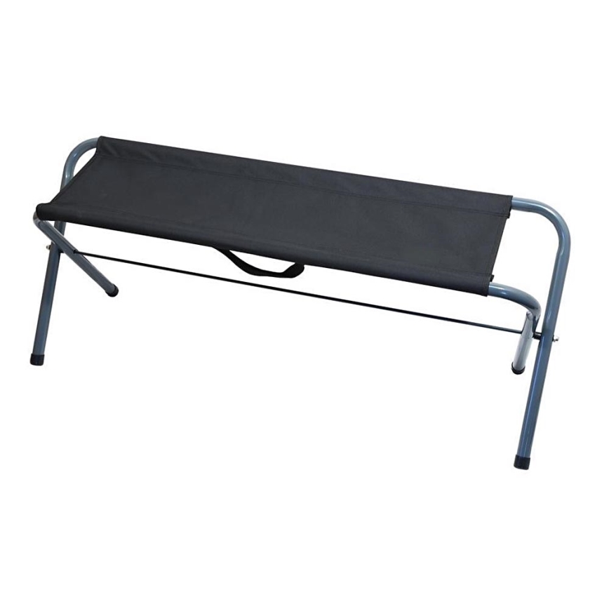 Foldable camping bench black/grey
