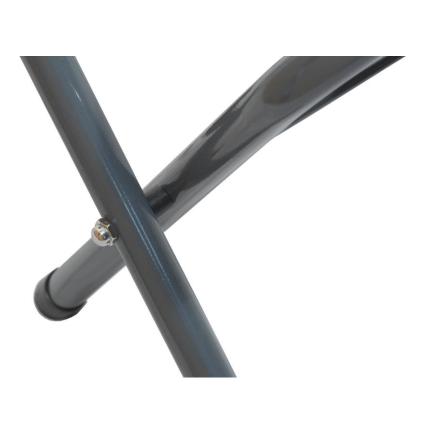 Foldable camping bench black/grey