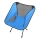 Foldable camping chair blue 63 cm