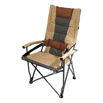 Foldable camping chair brown