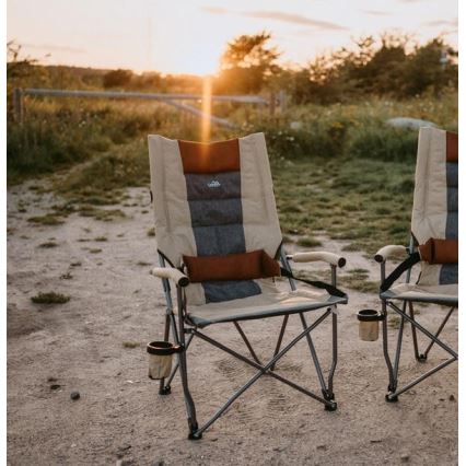 Foldable camping chair brown
