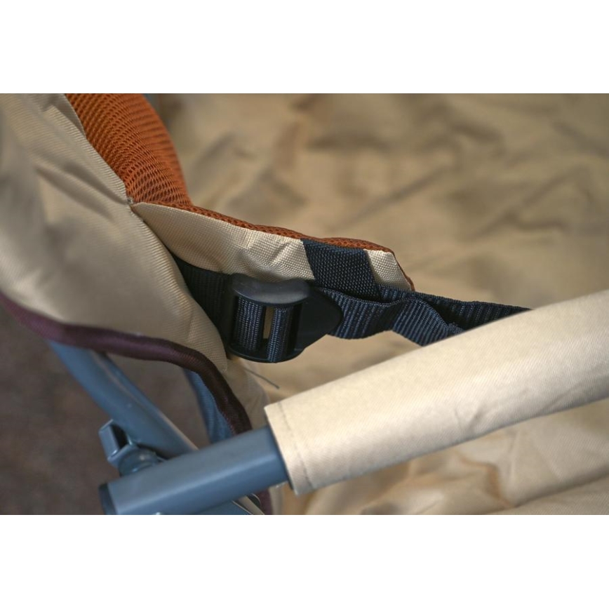 Foldable camping chair brown