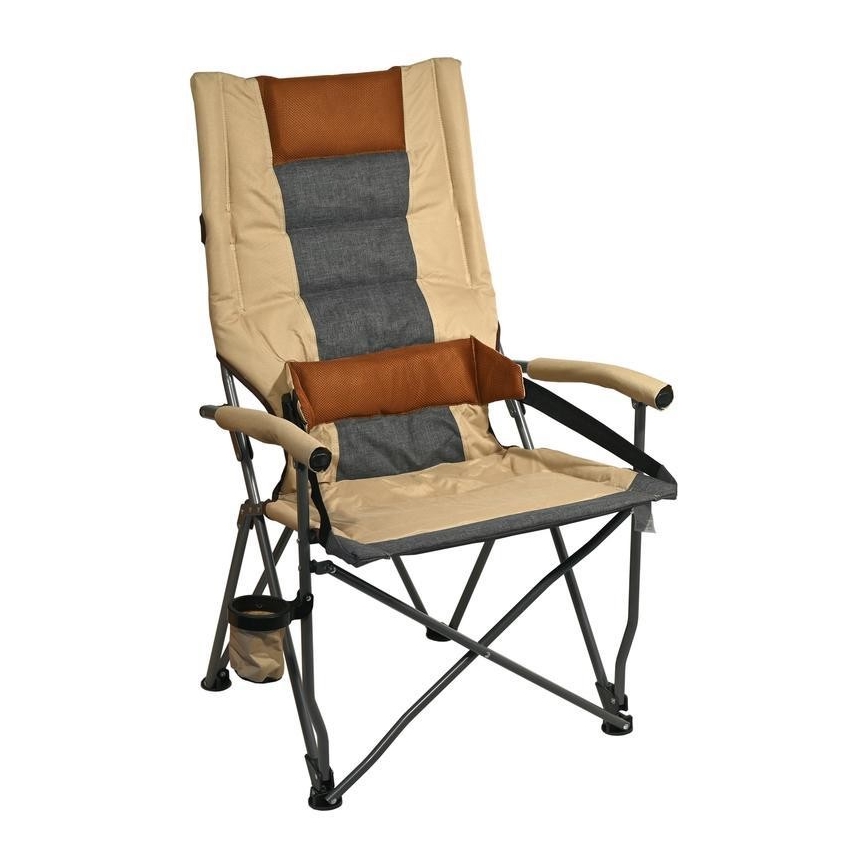 Foldable camping chair brown