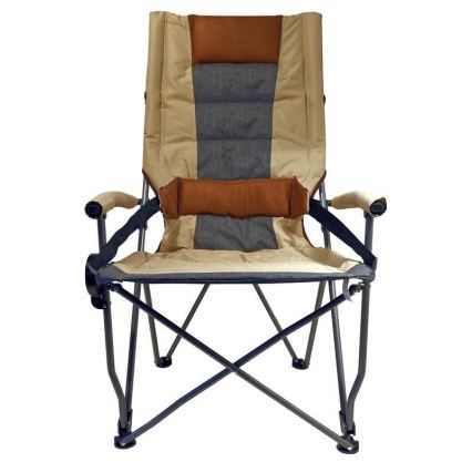 Foldable camping chair brown