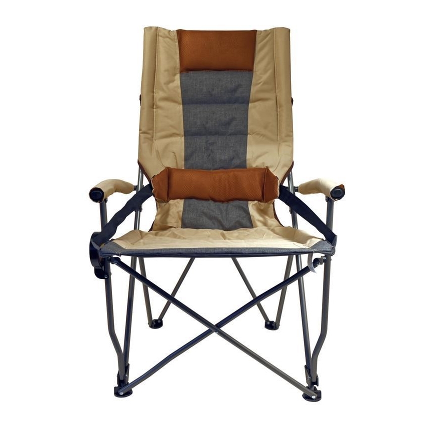 Foldable camping chair brown