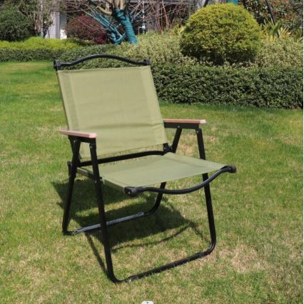 Foldable camping chair green