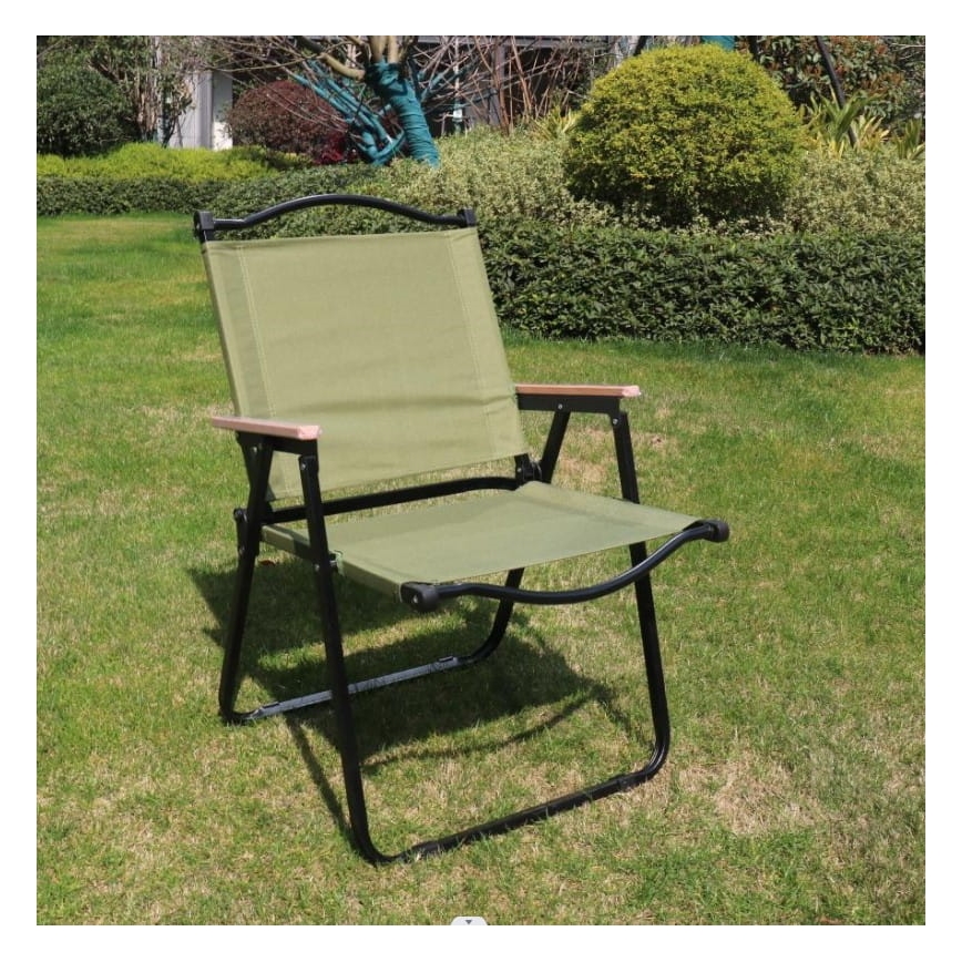 Foldable camping chair green