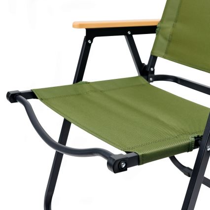 Foldable camping chair green