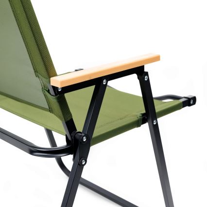 Foldable camping chair green